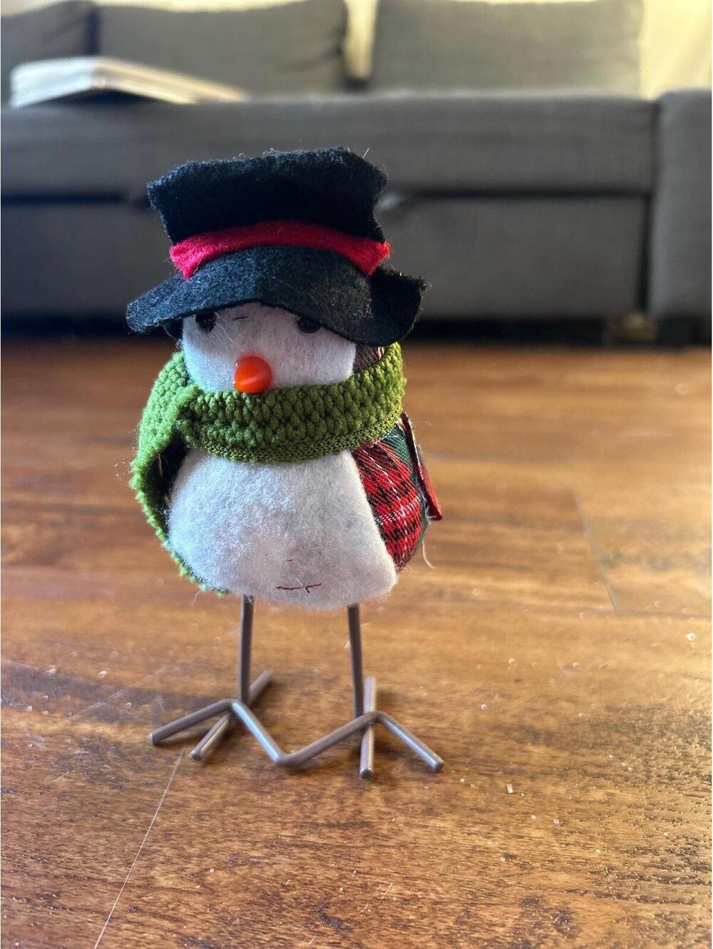 Target Wondershop Featherly Friends fabric bird Christmas “Snowman Freezy”